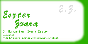 eszter zvara business card